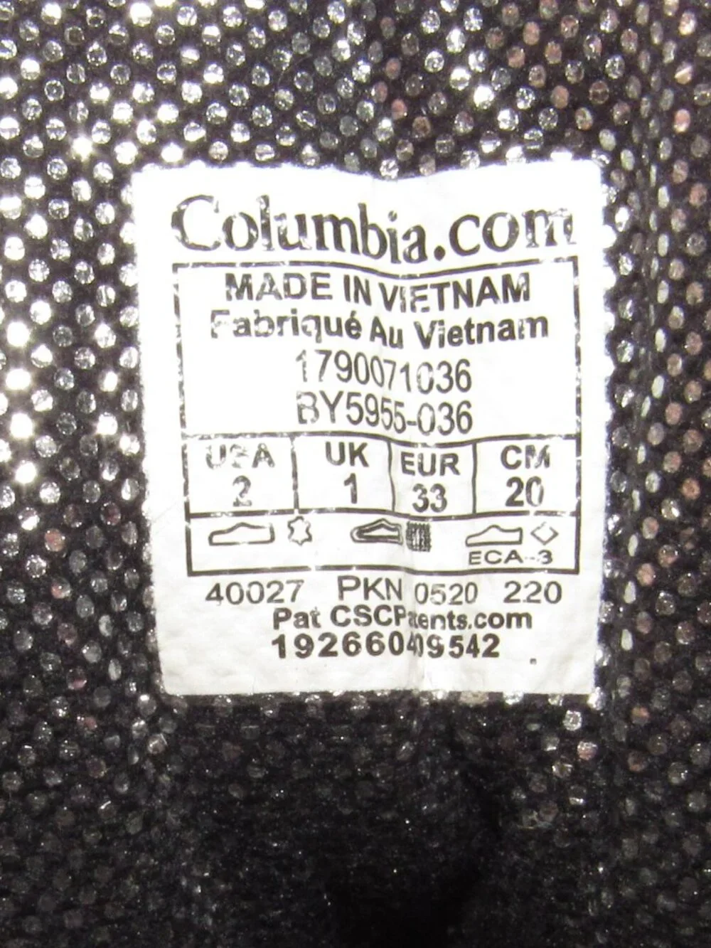 Columbia Silver/Black Bugaboot Plus IV Omni-Heat Waterproof Snow Boot Size 2